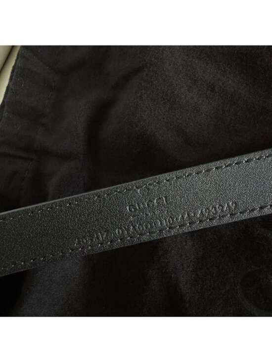NEW Gucci Marmont Black Leather Double G Buckle Belt Gold Hardware 409417 114 46 main image 8